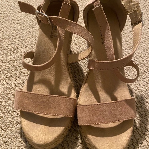 Bke wedge espadrille mauve colored gently worn - Picture 1 of 8